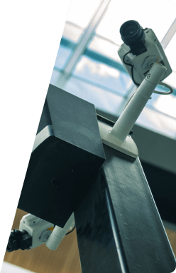 CCTV security cameras mounted on a building